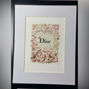 Designer art inspired luxury blush pink and Gold Floral Wall Art